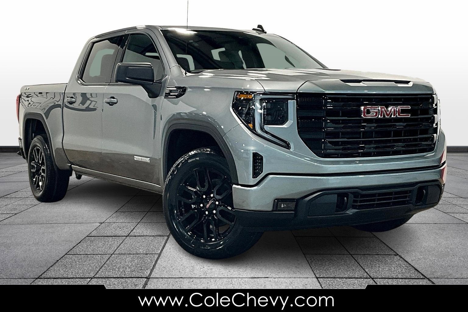 2026 GMC Sierra 1500 Elevation in Sterling Metallic — front three-quarter view