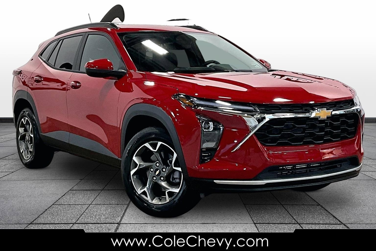 2026 Chevrolet Trax LT in Apex Red — front three-quarter view