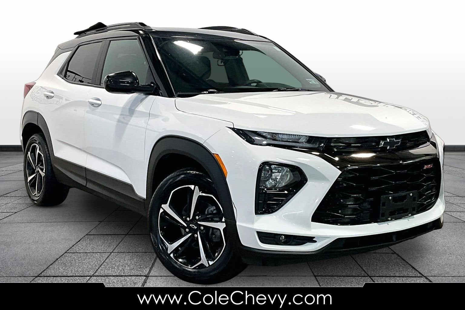 2023 Chevrolet Trailblazer RS in Summit White — front three-quarter view
